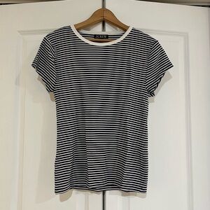 Stripped J.Crew Fitted Tee, Navy and White, Size L